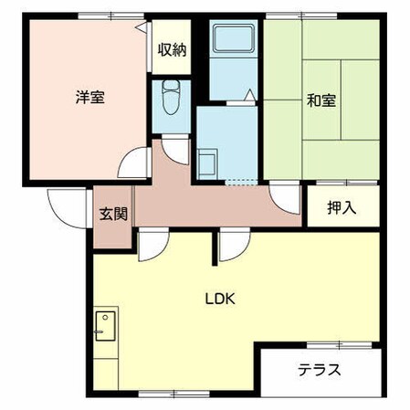 パストラル田寺東Ｂの物件間取画像